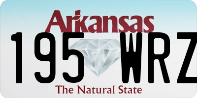 AR license plate 195WRZ