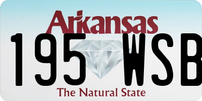 AR license plate 195WSB