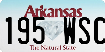 AR license plate 195WSC