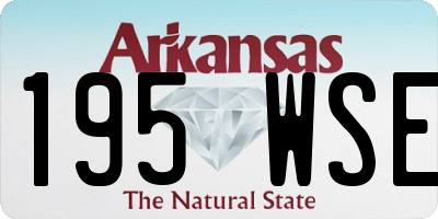AR license plate 195WSE