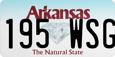 AR license plate 195WSG