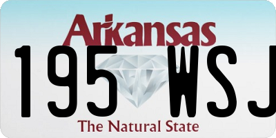 AR license plate 195WSJ