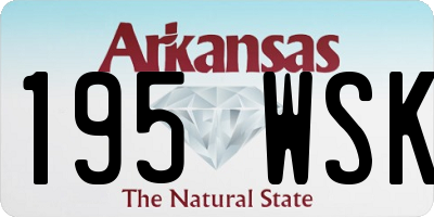 AR license plate 195WSK