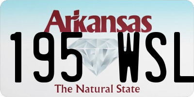 AR license plate 195WSL