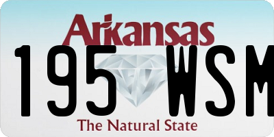 AR license plate 195WSM