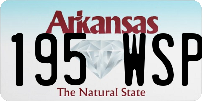 AR license plate 195WSP