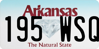 AR license plate 195WSQ