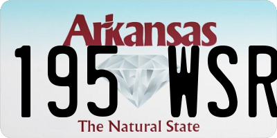 AR license plate 195WSR