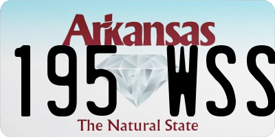 AR license plate 195WSS