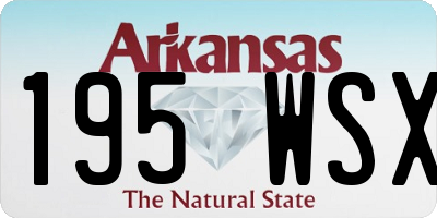 AR license plate 195WSX