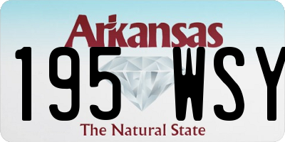 AR license plate 195WSY