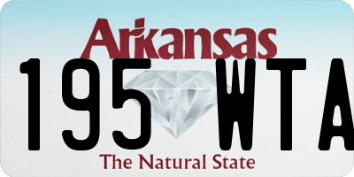 AR license plate 195WTA