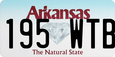 AR license plate 195WTB