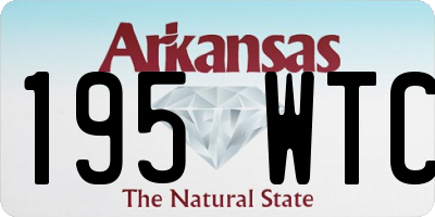 AR license plate 195WTC