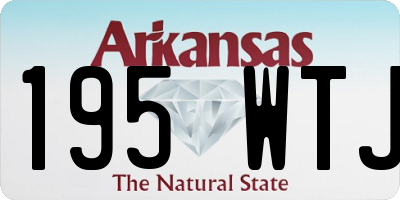 AR license plate 195WTJ