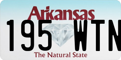 AR license plate 195WTN