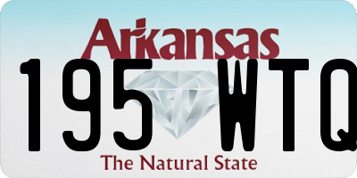 AR license plate 195WTQ