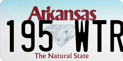 AR license plate 195WTR