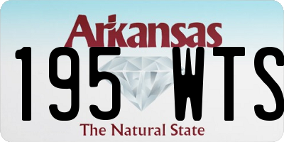 AR license plate 195WTS