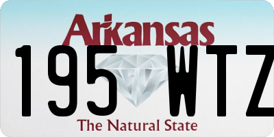AR license plate 195WTZ