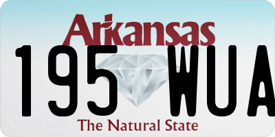 AR license plate 195WUA