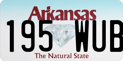 AR license plate 195WUB