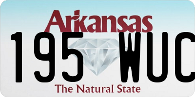 AR license plate 195WUC