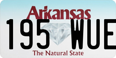 AR license plate 195WUE