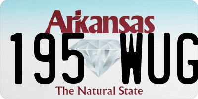 AR license plate 195WUG