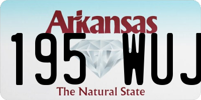 AR license plate 195WUJ