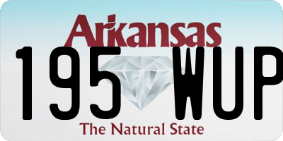 AR license plate 195WUP