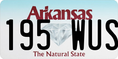 AR license plate 195WUS