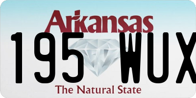 AR license plate 195WUX