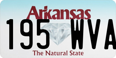 AR license plate 195WVA