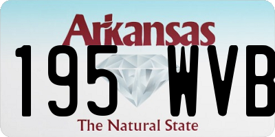 AR license plate 195WVB