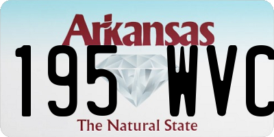 AR license plate 195WVC