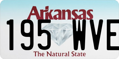 AR license plate 195WVE