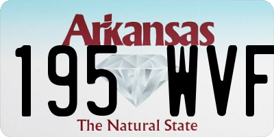 AR license plate 195WVF
