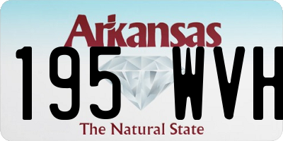 AR license plate 195WVH