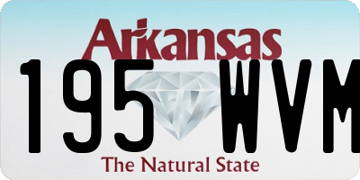 AR license plate 195WVM