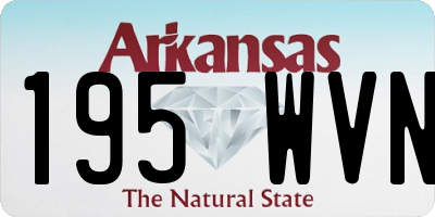 AR license plate 195WVN