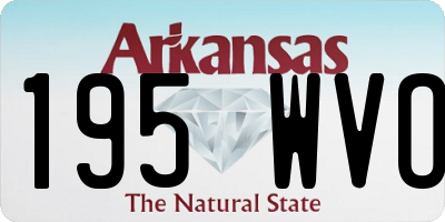 AR license plate 195WVO