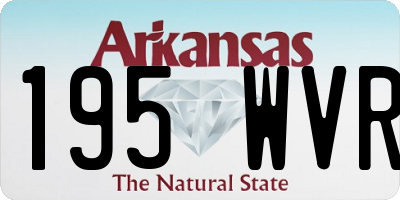 AR license plate 195WVR