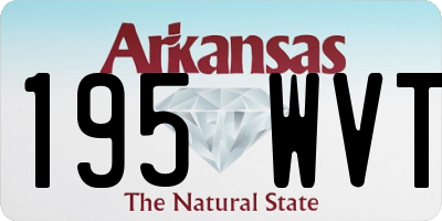 AR license plate 195WVT