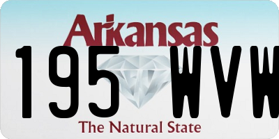 AR license plate 195WVW