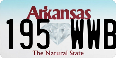 AR license plate 195WWB