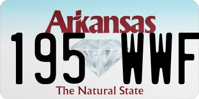 AR license plate 195WWF