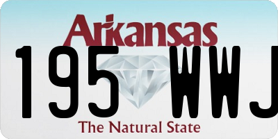 AR license plate 195WWJ