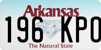 AR license plate 196KPO