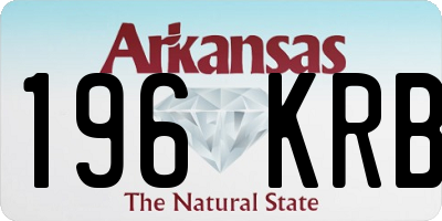 AR license plate 196KRB